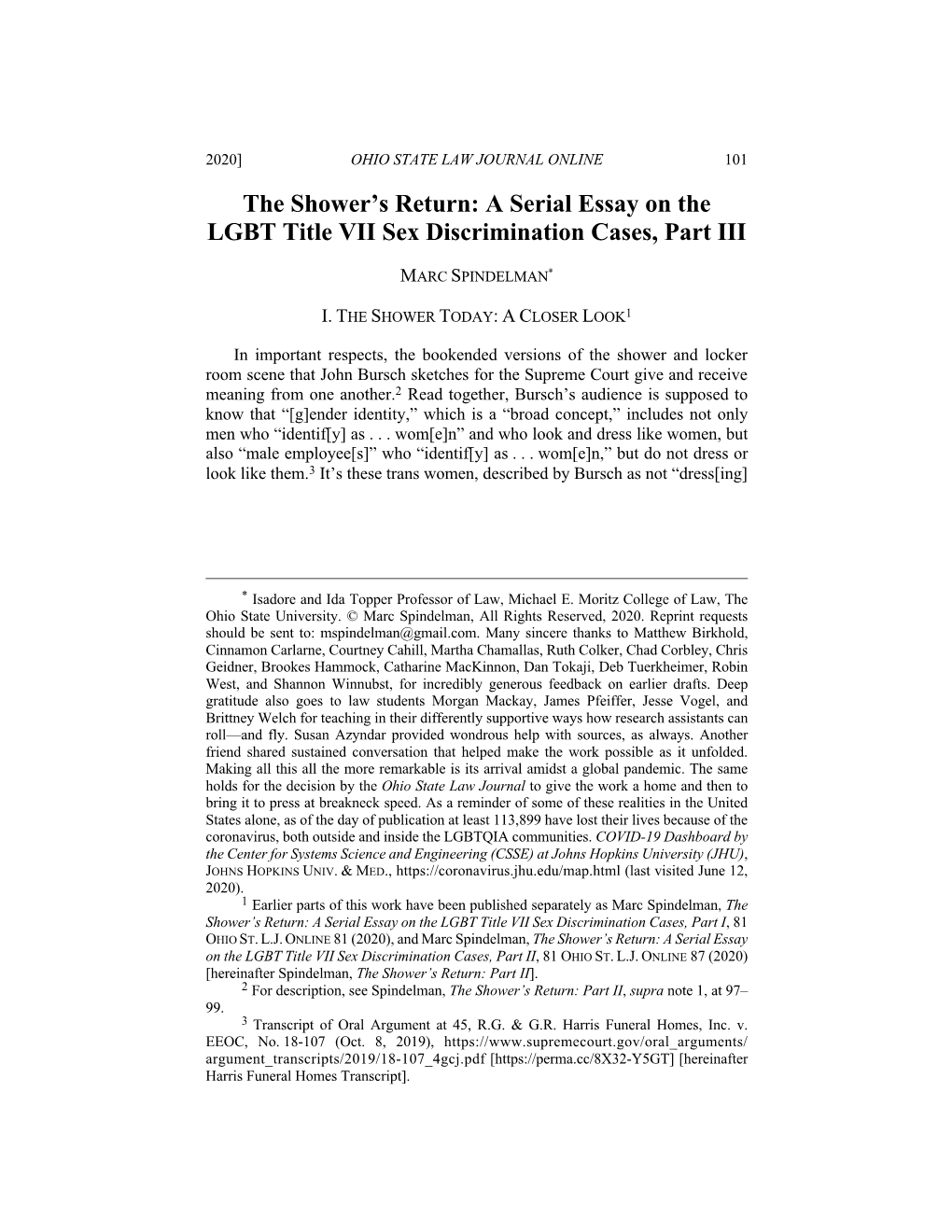 A Serial Essay on the LGBT Title VII Sex Discrimination Cases, Part III