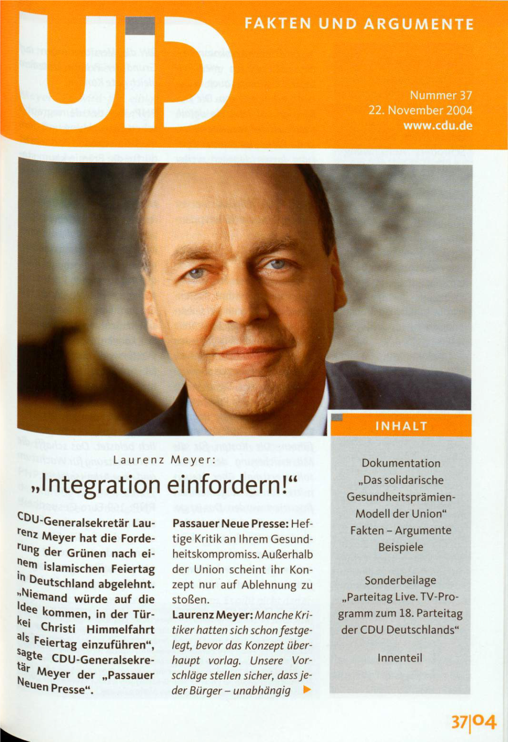 UID 2004 Nr. 37, Union in Deutschland