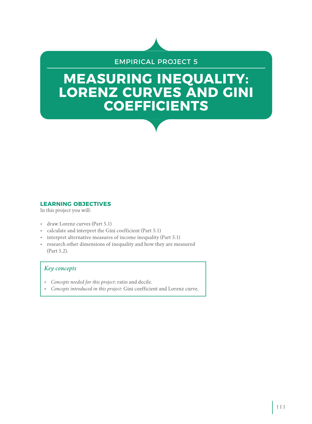 Measuring Inequality: Lorenz Curves and Gini Coefficients