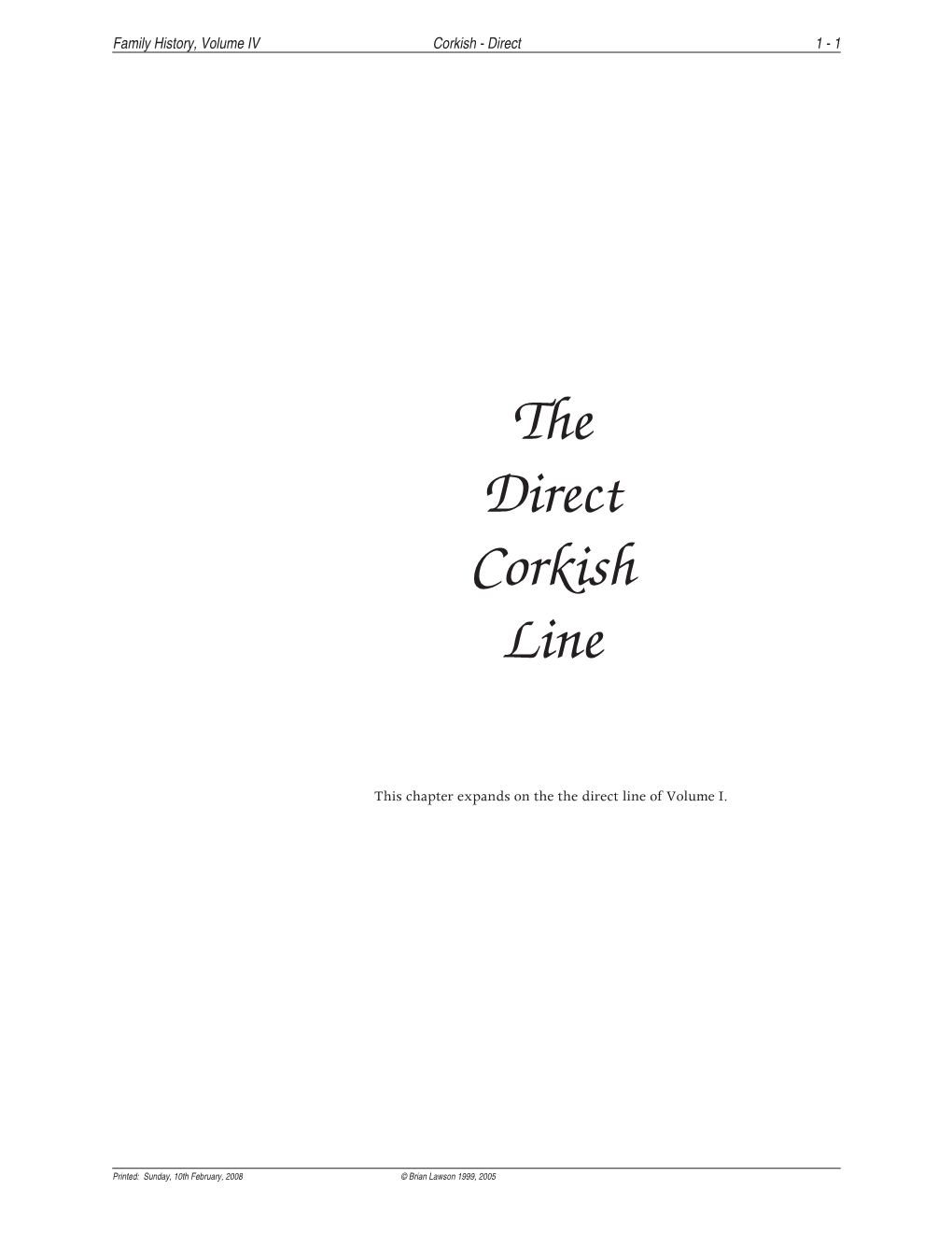 The Direct Corkish Line