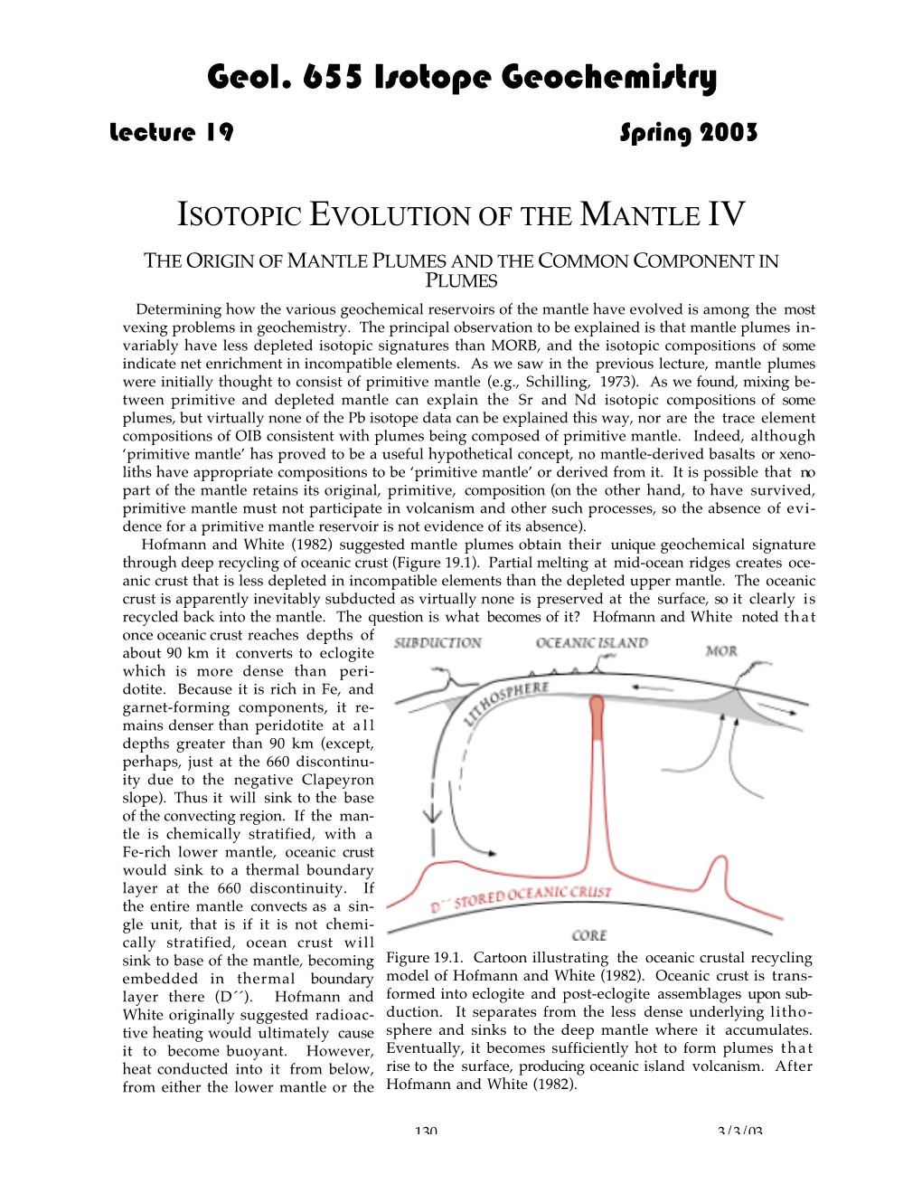 Mantle Plumes