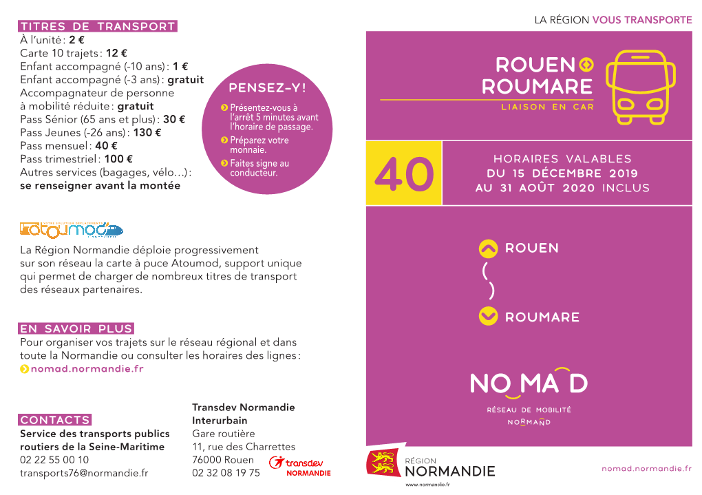 Rouen Roumare Ligne 40