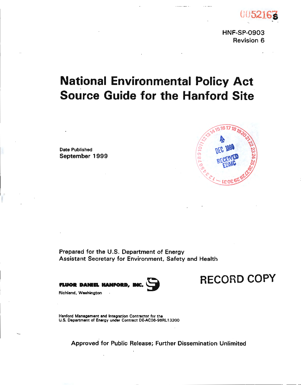 National Environmental Policy Act Source Guide for the Hanford Site