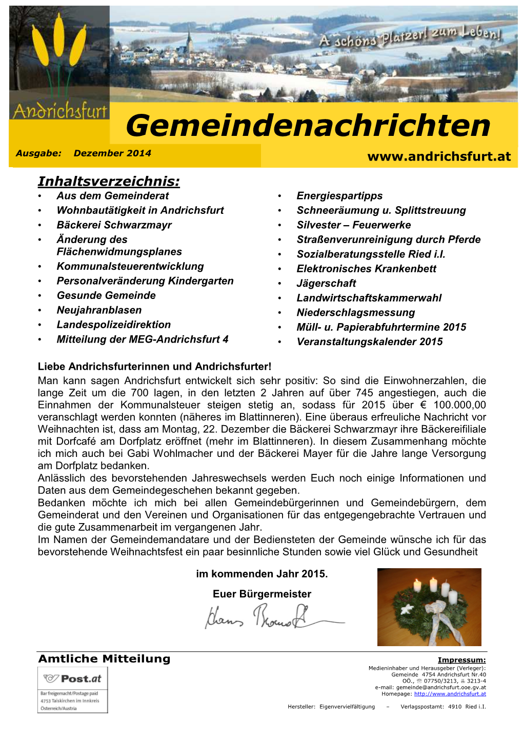 Gemeindenachrichten 2014-12