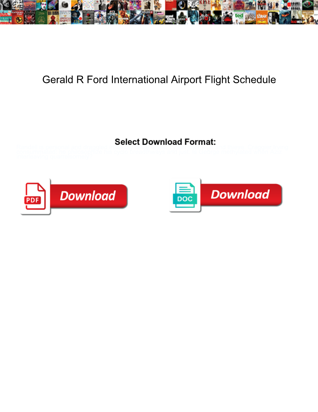 Gerald R Ford International Airport Flight Schedule