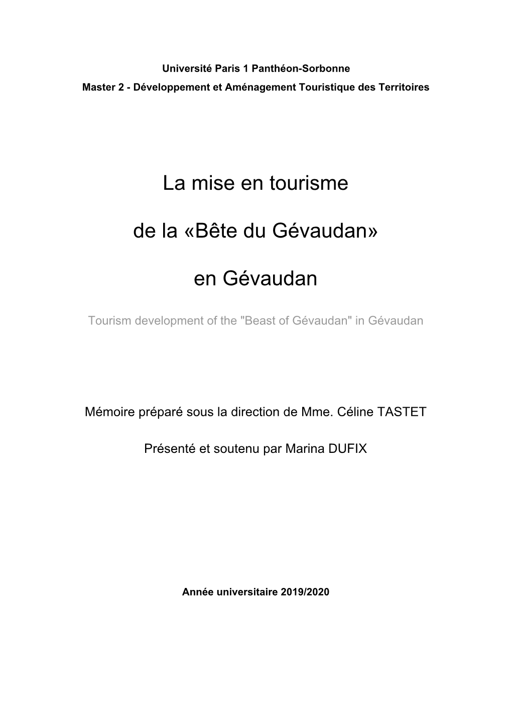 Bête Du Gévaudan»