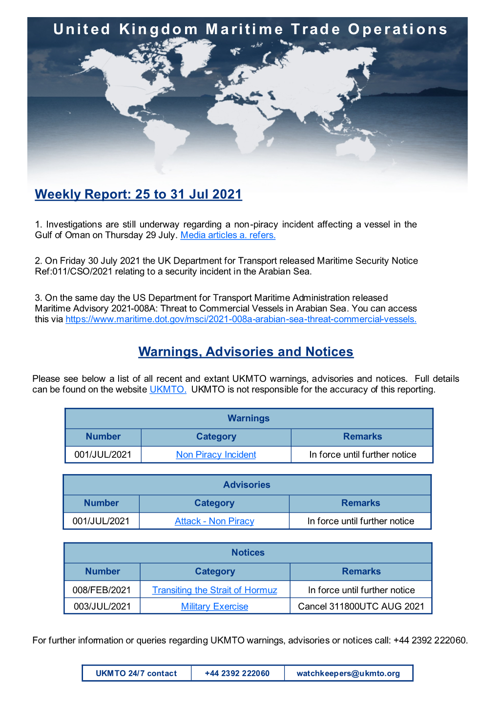 United Kingdom Maritime Trade Operations