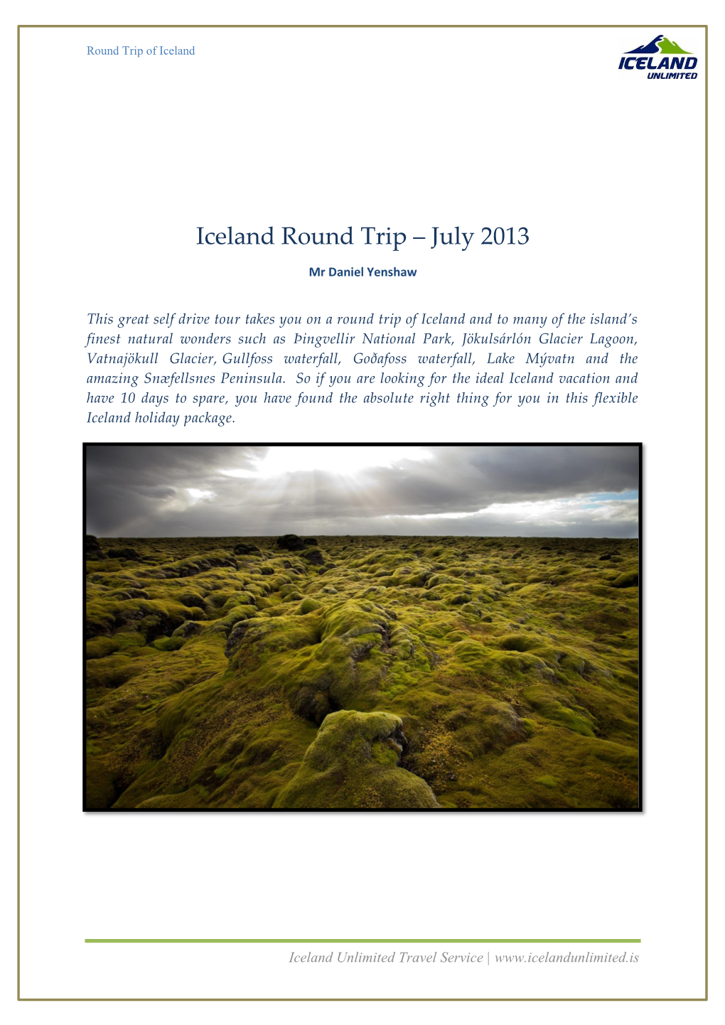 Round Trip of Iceland