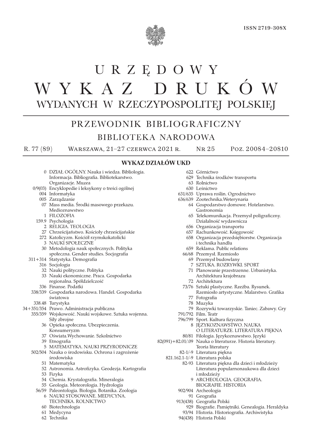 Urzedowy Wykaz Drukow