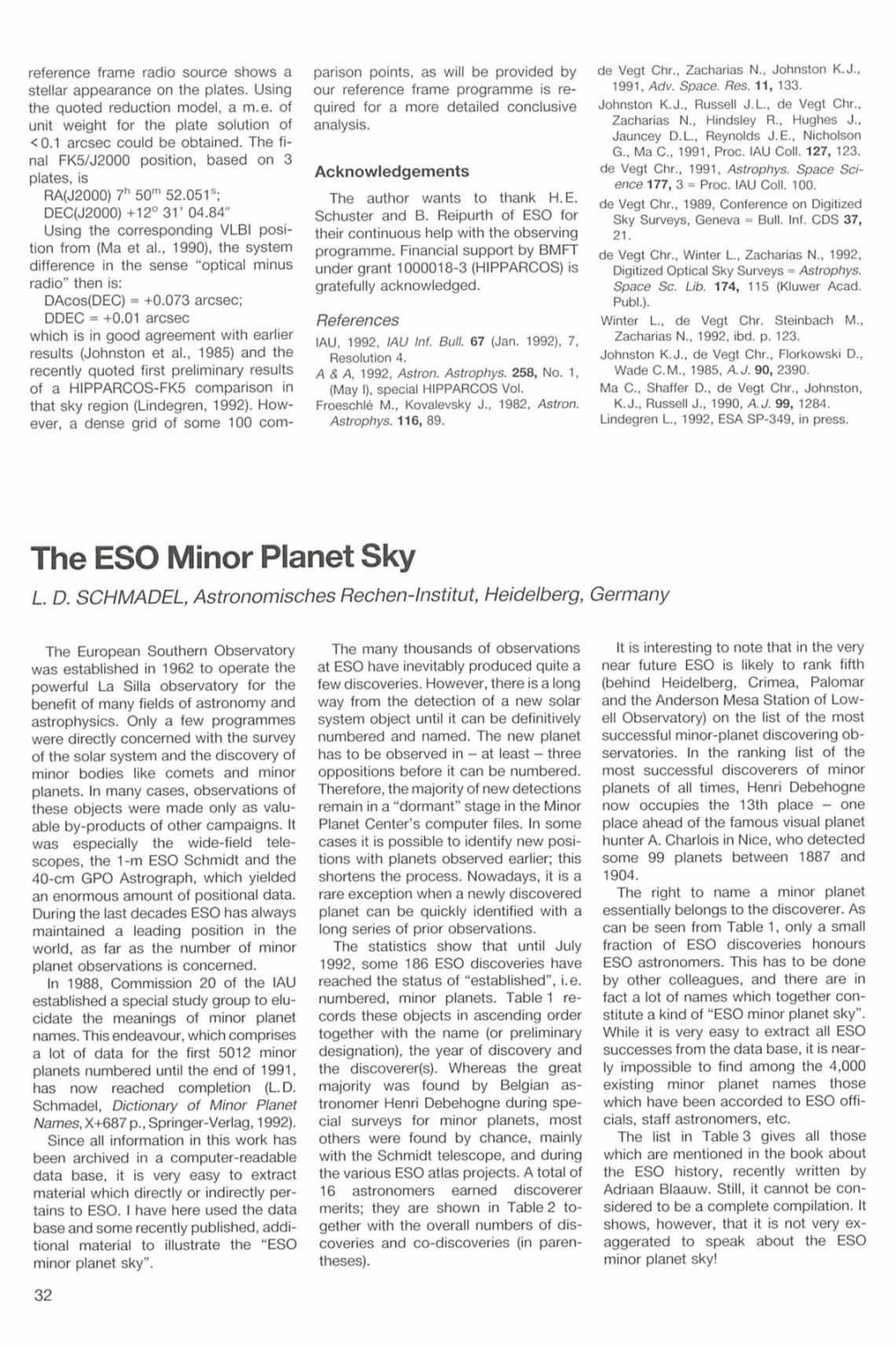 The ESO Minor Planet Sky L