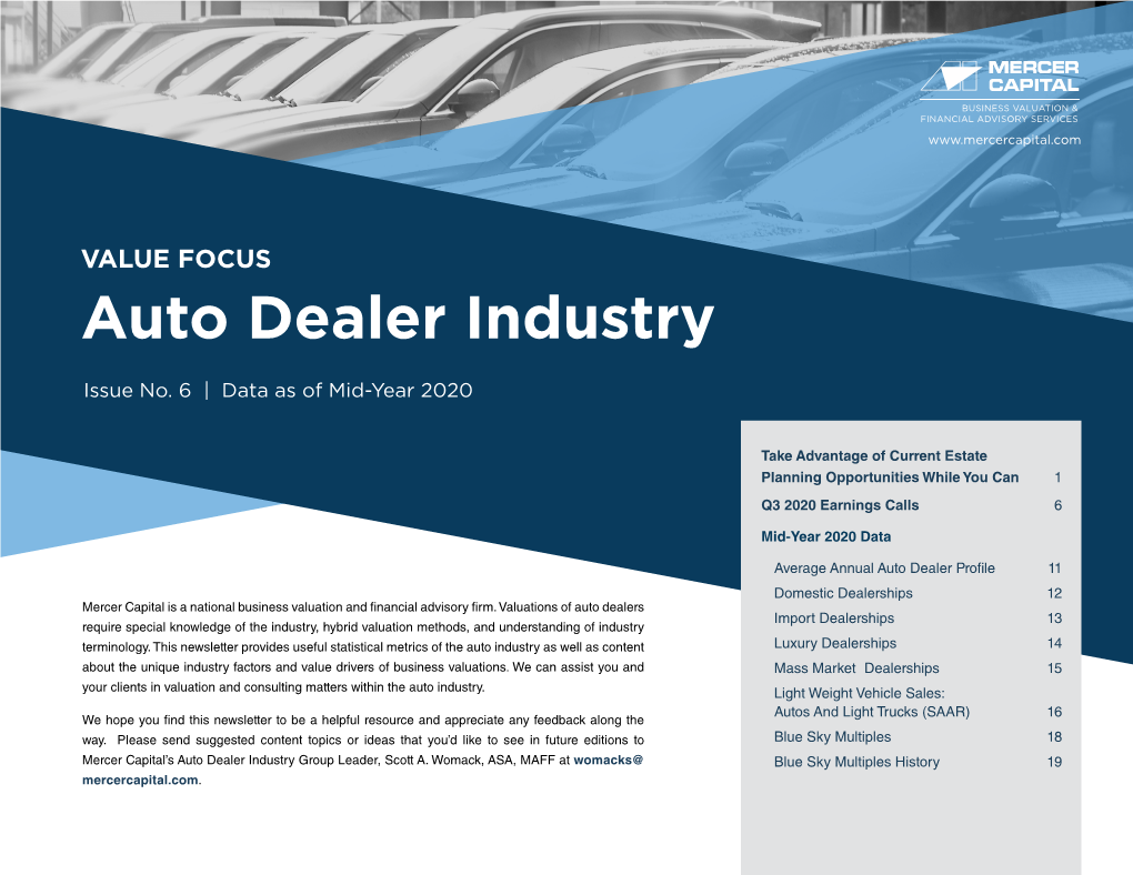 Auto Dealer Industry