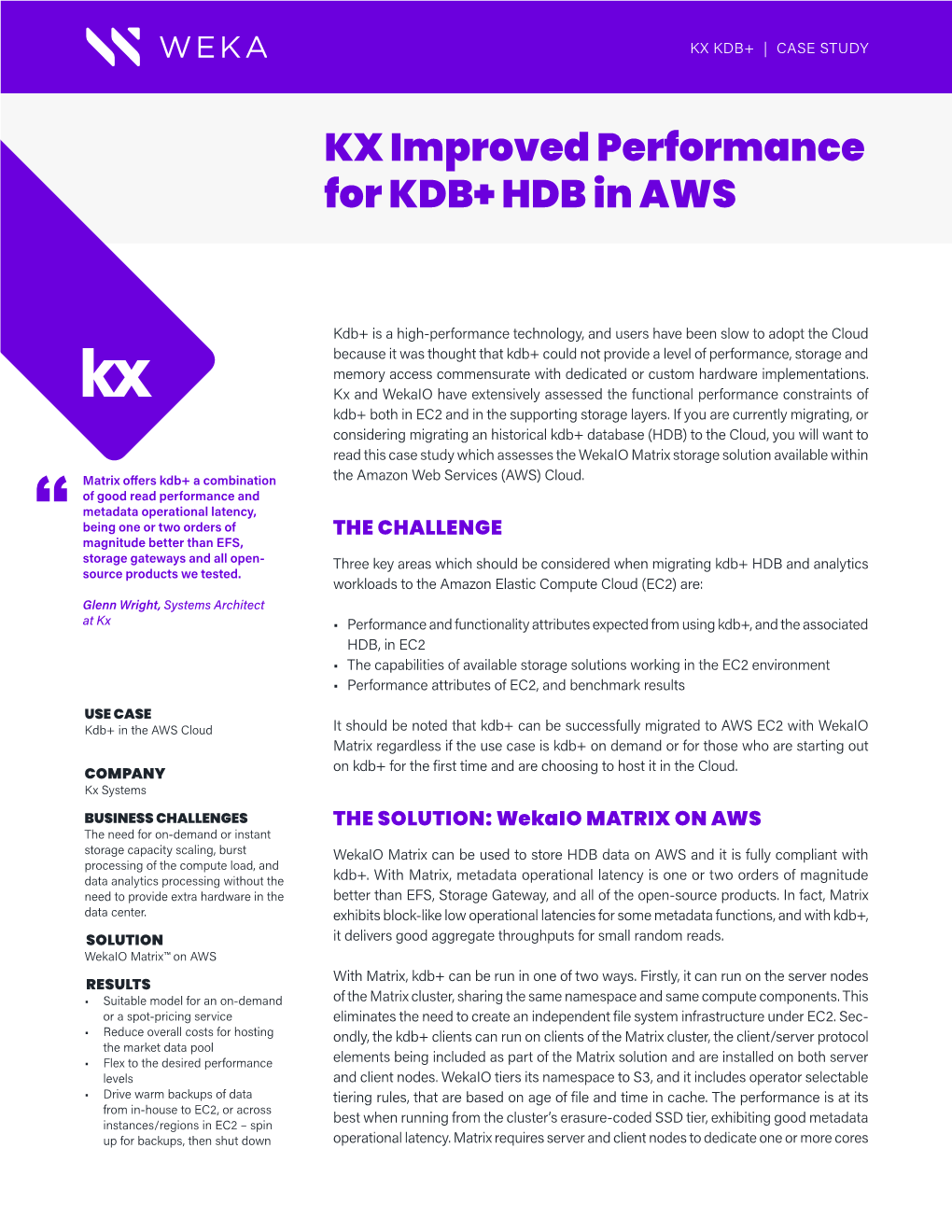 KX Improved Performance for KDB+ HDB in AWS