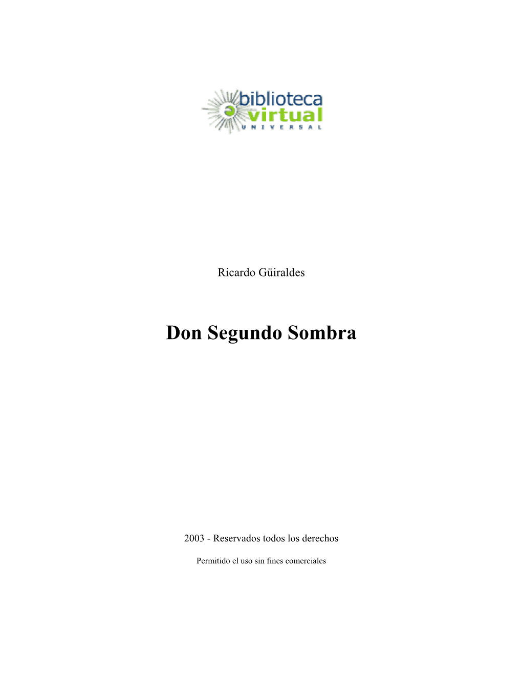 Don Segundo Sombra