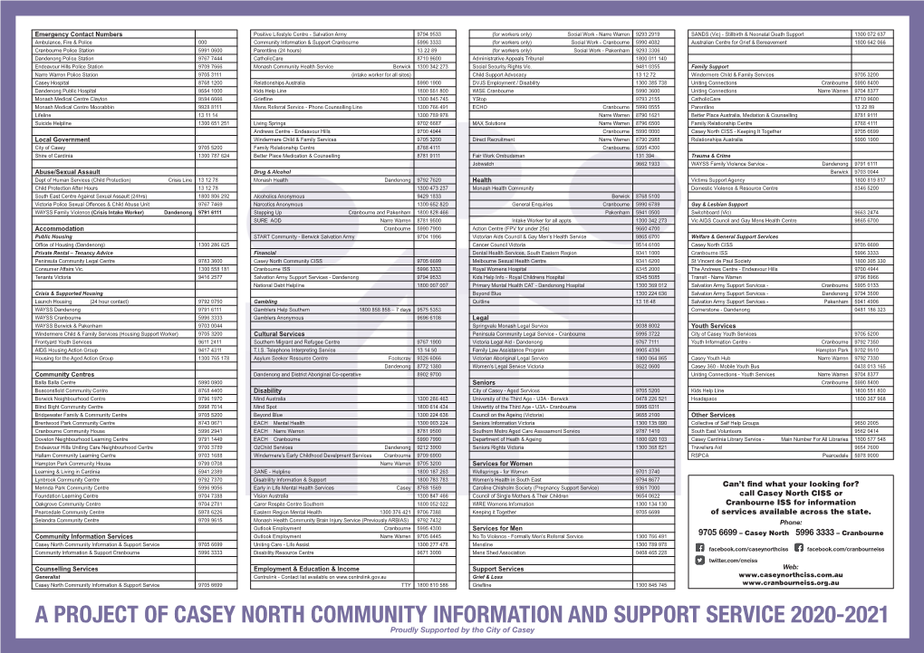 Casey North CISS Information Poster