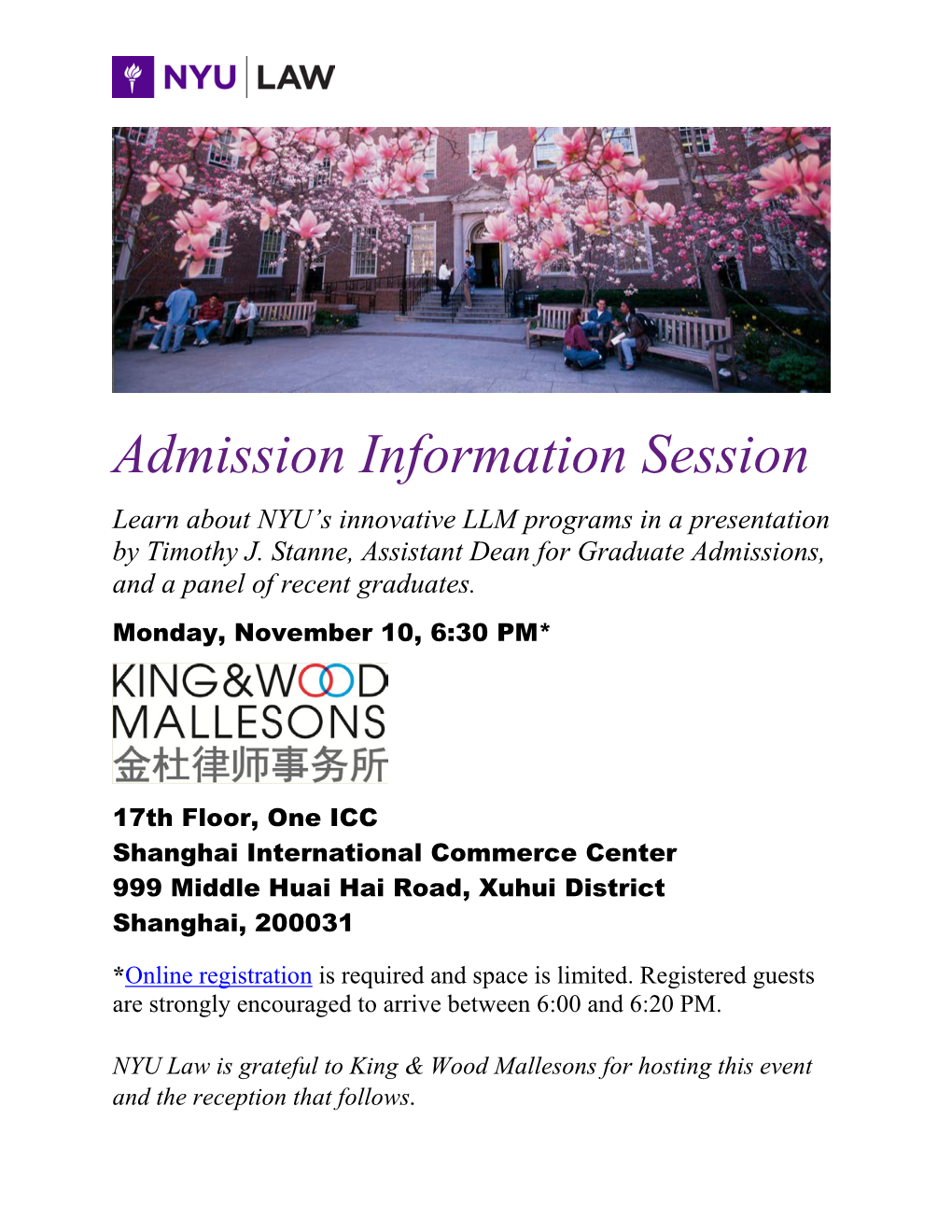 Admission Information Session