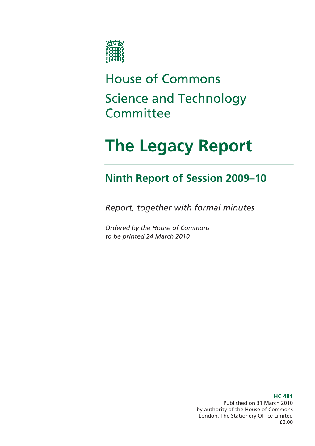 The Legacy Report