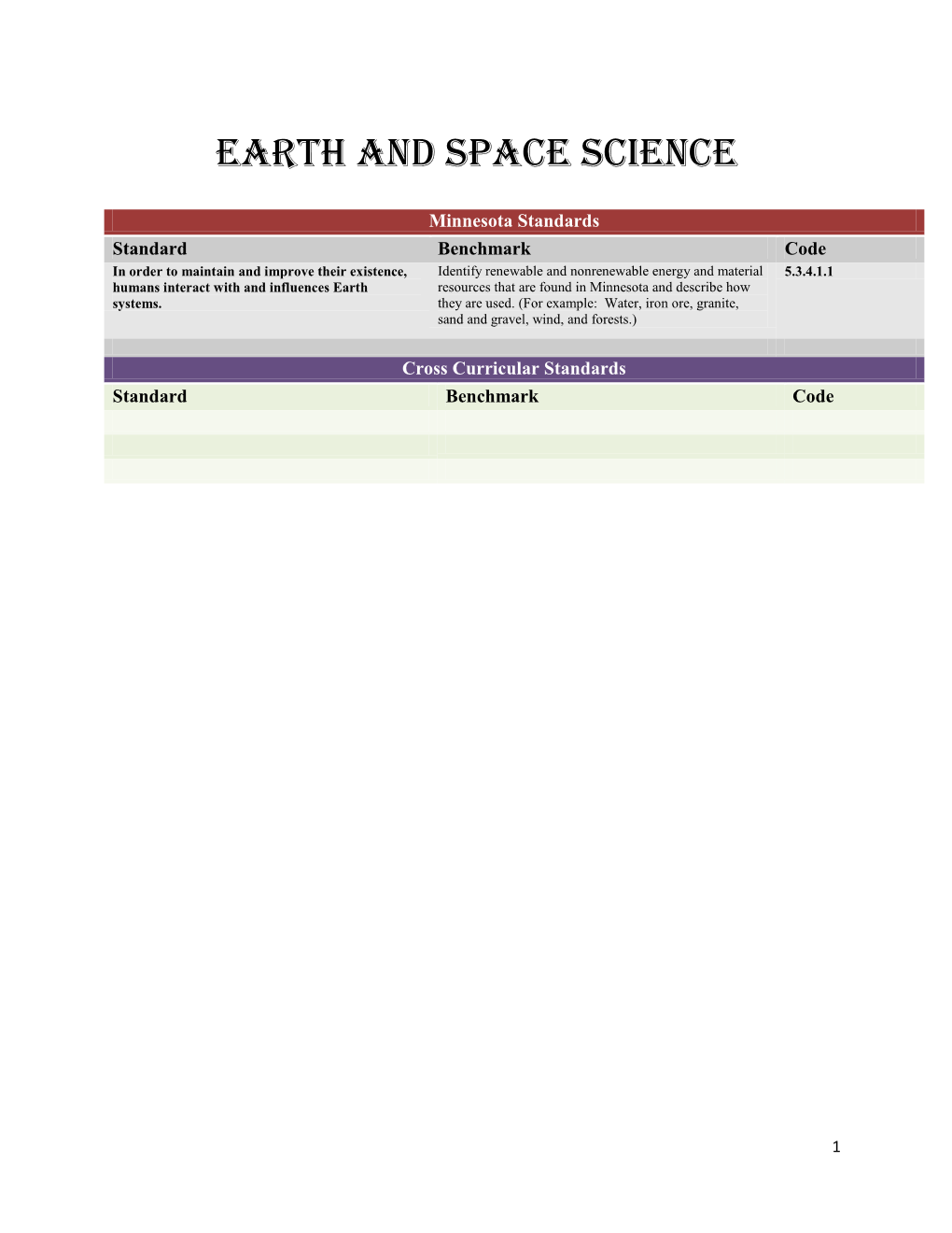 Earth and Space Science