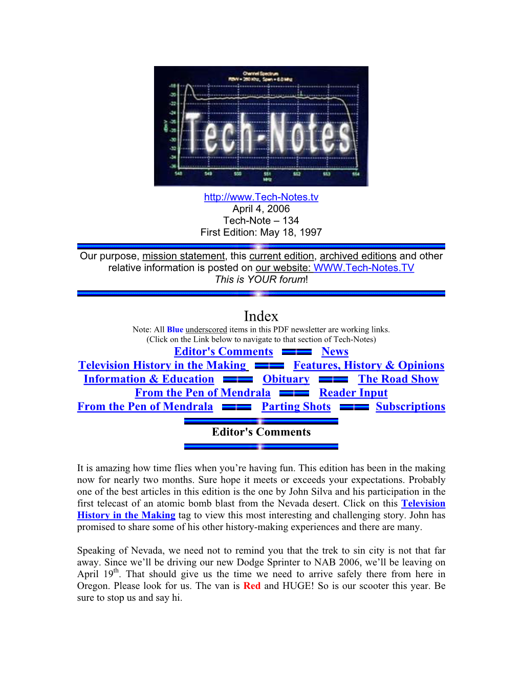 Tech-Note – 134 First Edition: May 18, 1997