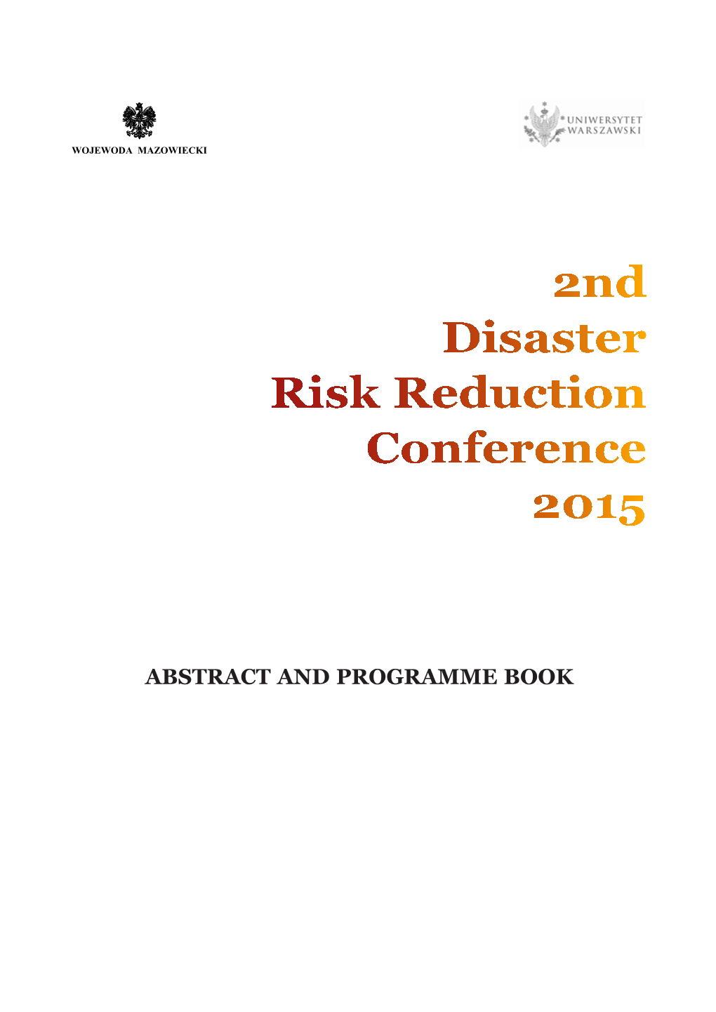 2Nd Disaster Risk Reduction Conference 2015