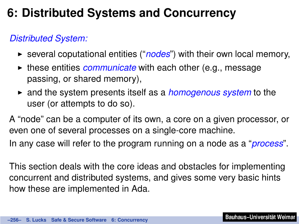 6: Distributed Systems and Concurrency