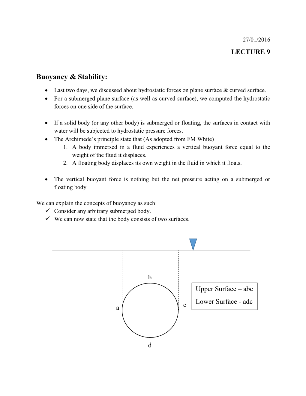 Buoyancy & Stability