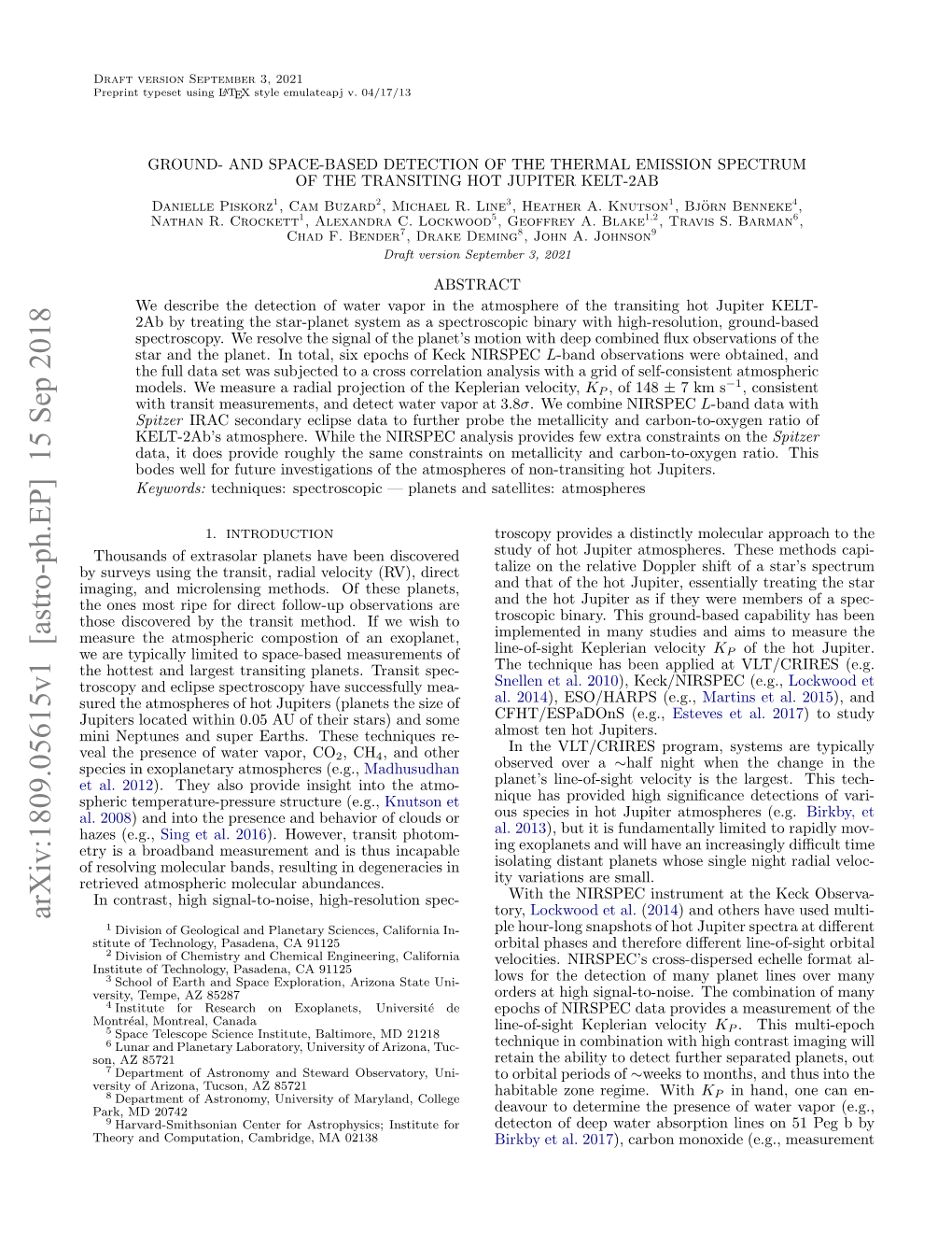 Ground-And Space-Based Detection of the Thermal Emission Spectrum