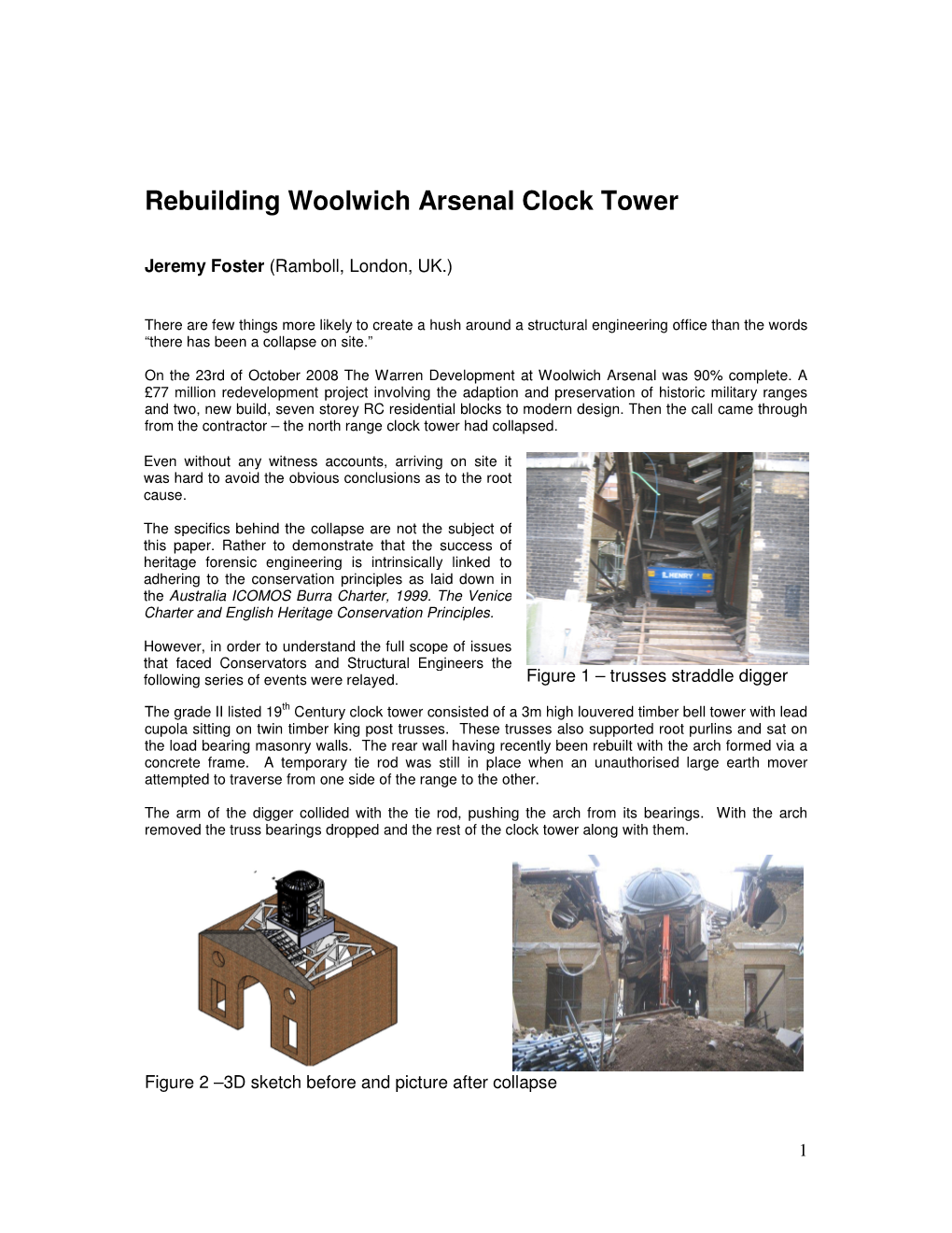 Rebuilding Woolwich Arsenal Clock Tower