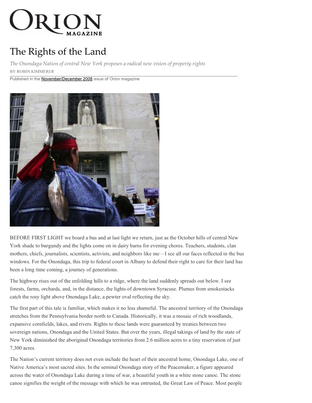 The Rights of the Land