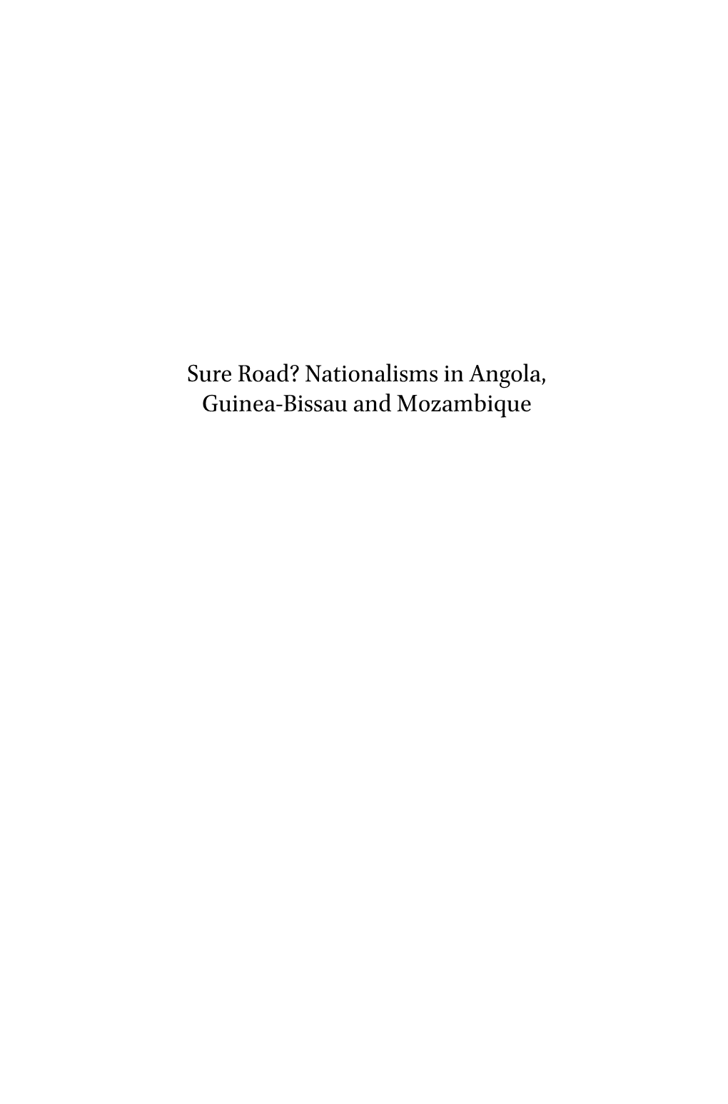 Sure Road? Nationalisms in Angola, Guinea-Bissau and Mozambique African Social Studies Series
