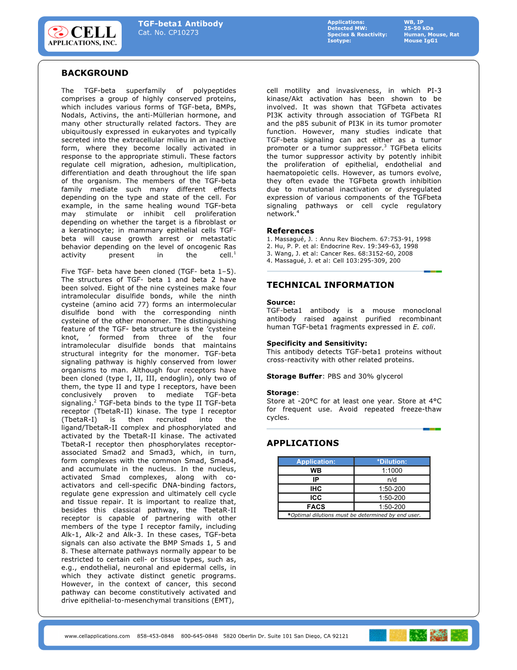 Product Sheet CP10273