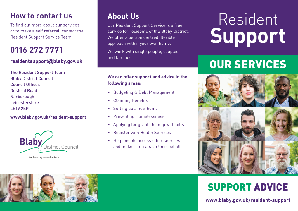 Support and Advice for Residents of Blaby District