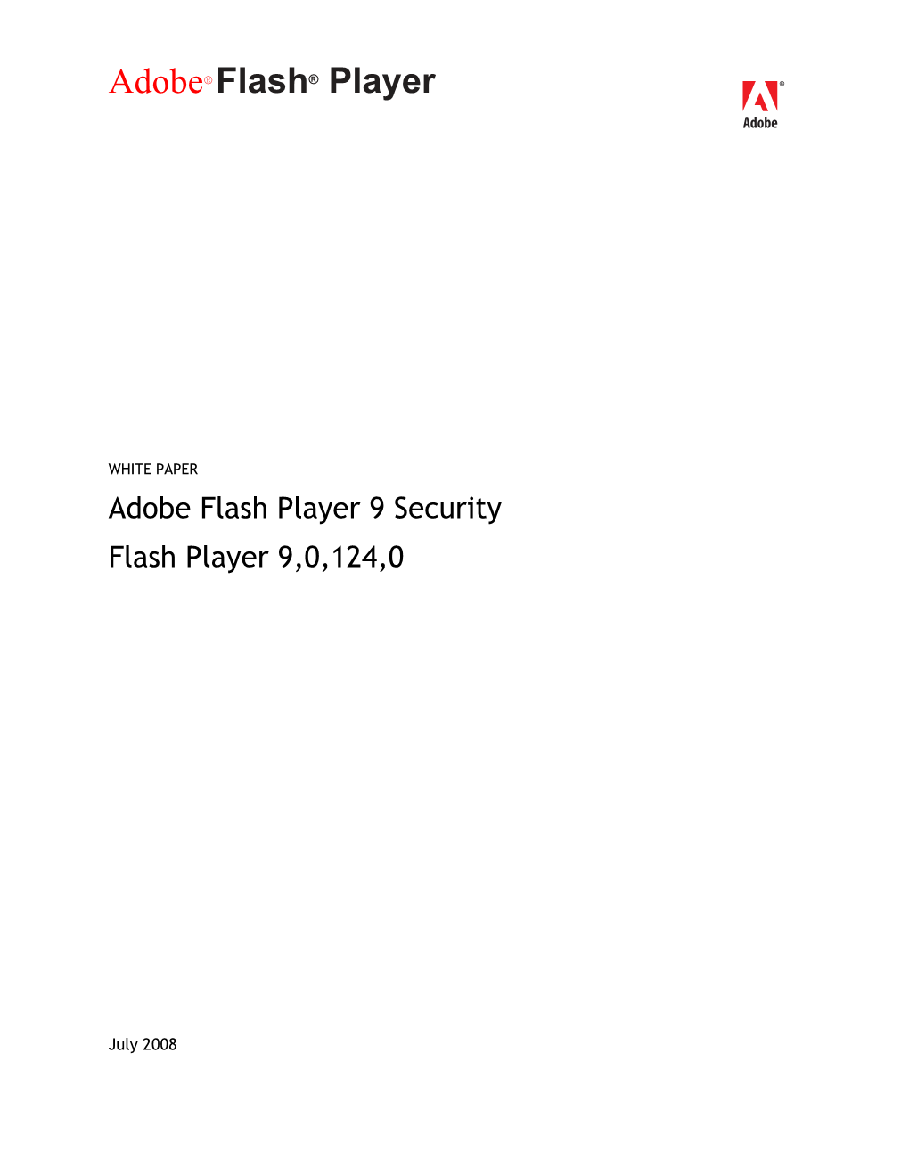 Adobe Flash Player 9 Security Flash Player 9,0,124,0