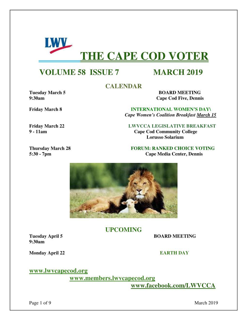 The Cape Cod Voter