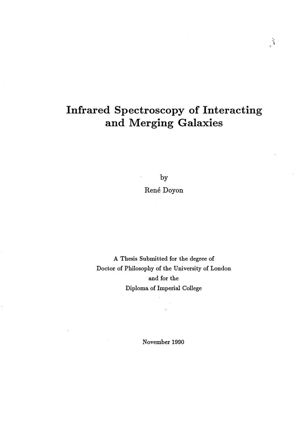 Infrared Spectroscopy of Interacting and Merging Galaxies