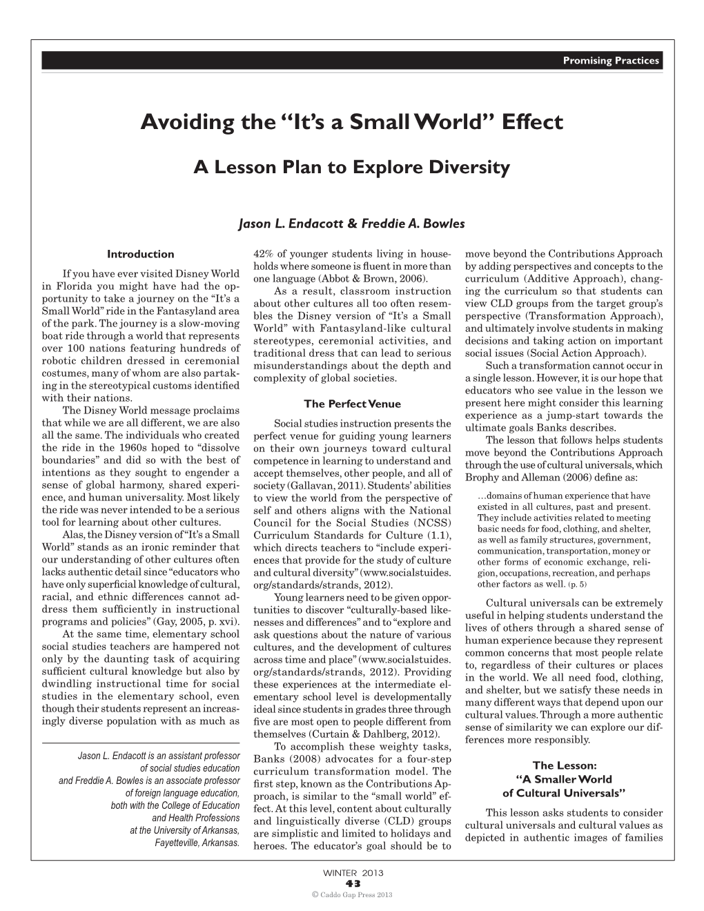 Avoiding the “It’S a Small World” Effect