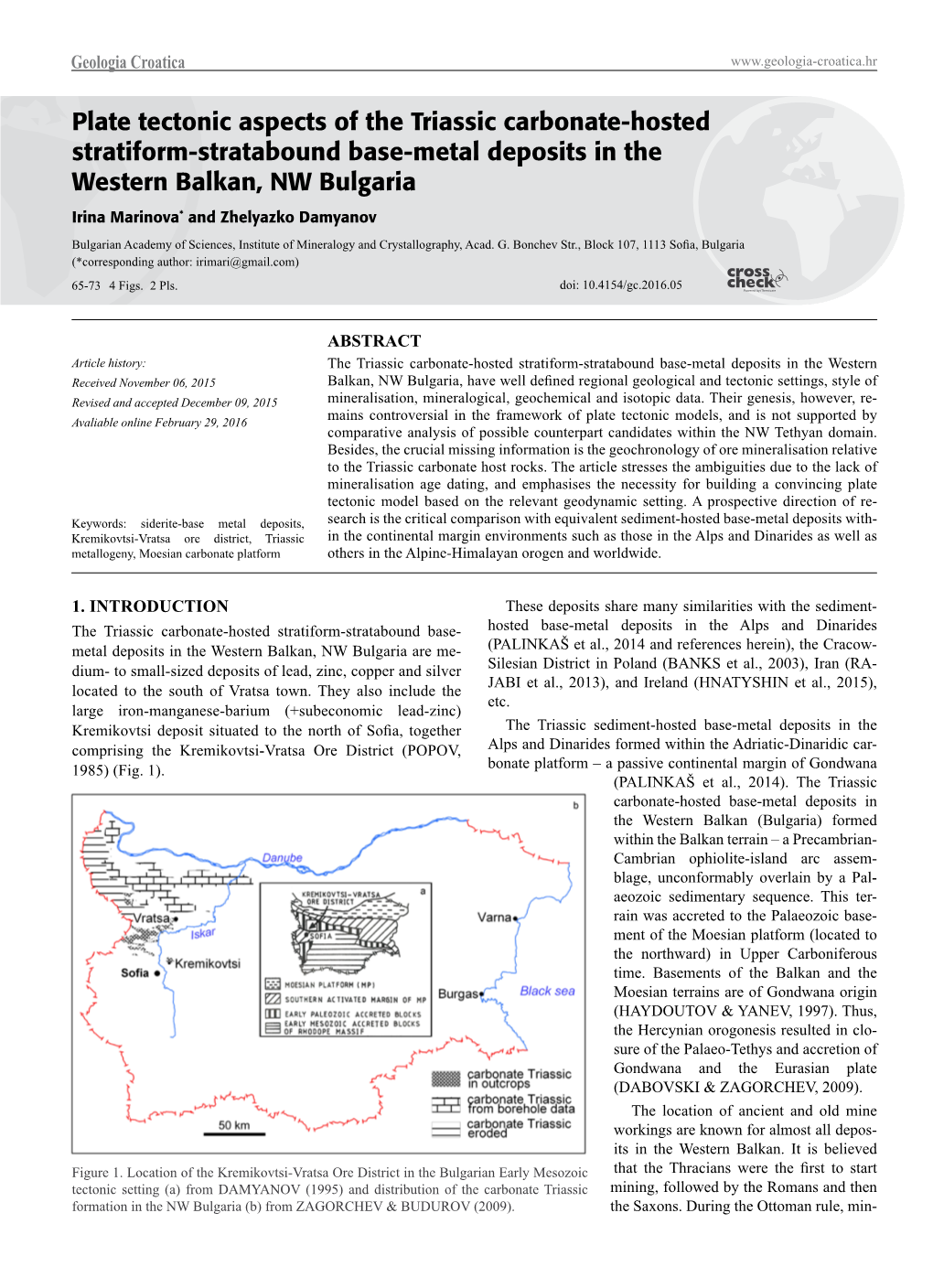 Plate Tectonic Aspects of the Triassic Carbonate-Hosted Stratiform