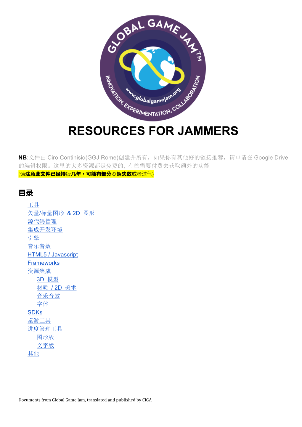 Resources for Jammers