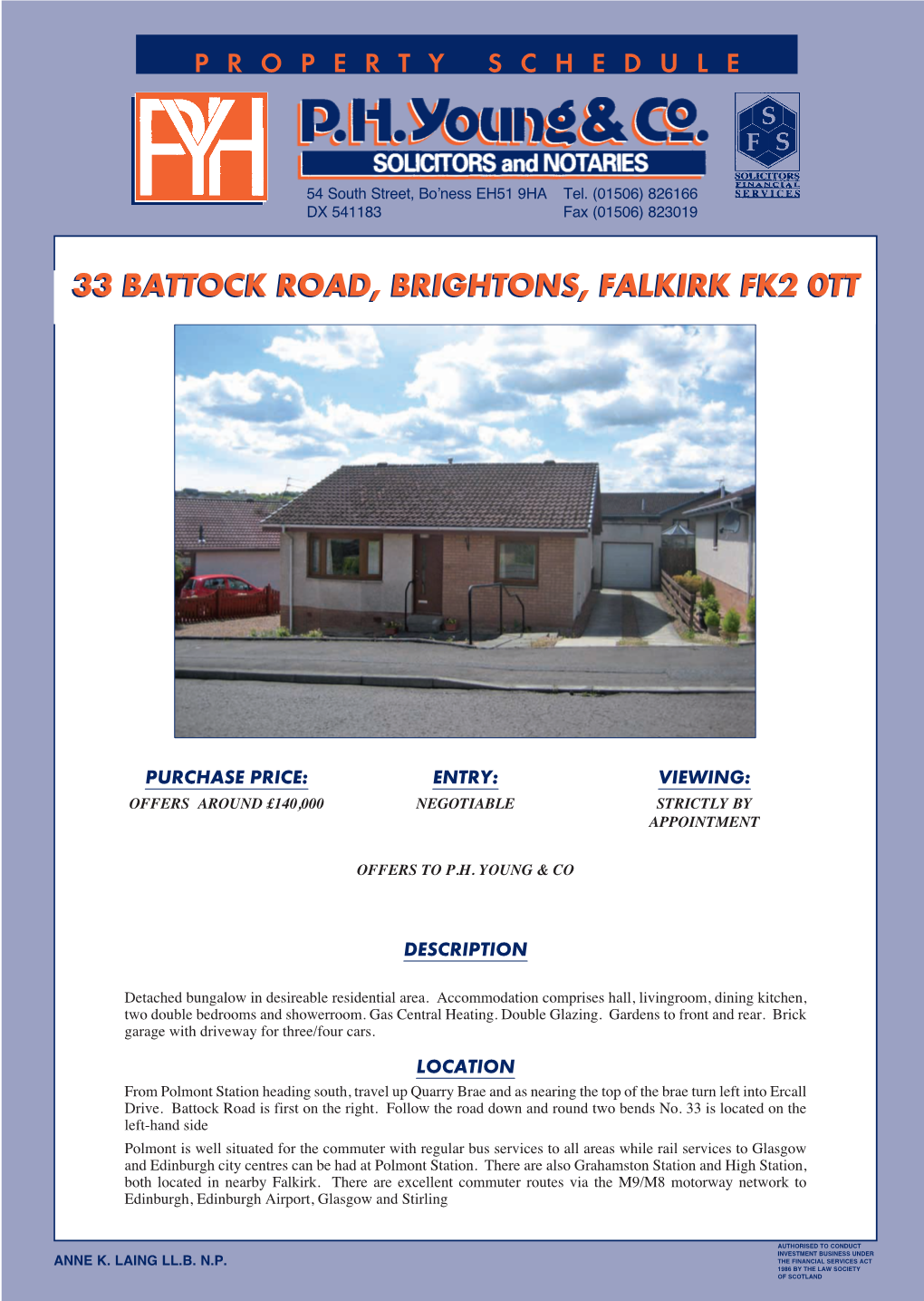 33 Battock Road, Brightons, Falkirk Fk2 0Tt