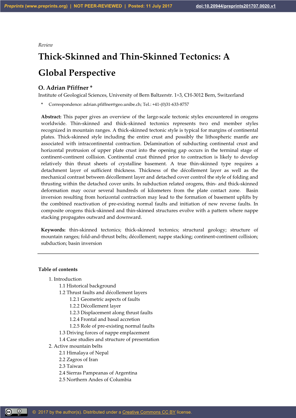 Thick-Skinned and Thin-Skinned Tectonics: a Global Perspective