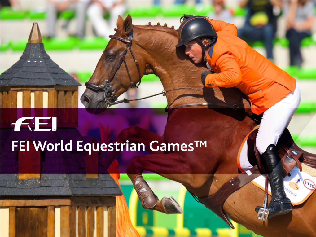 FEI World Equestrian Games™ Contents