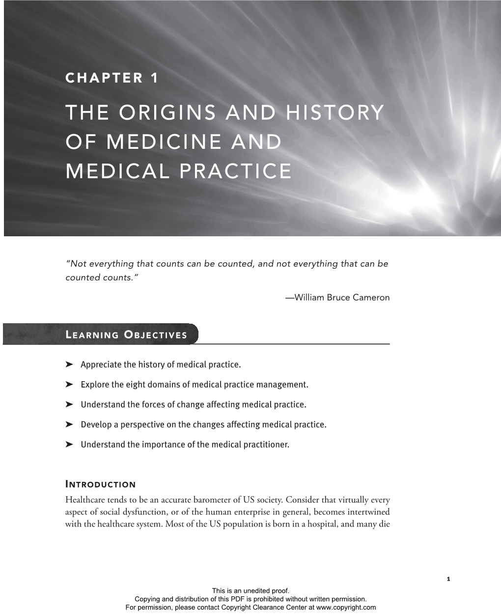 The Origins and History of Medicine and Medical Practice