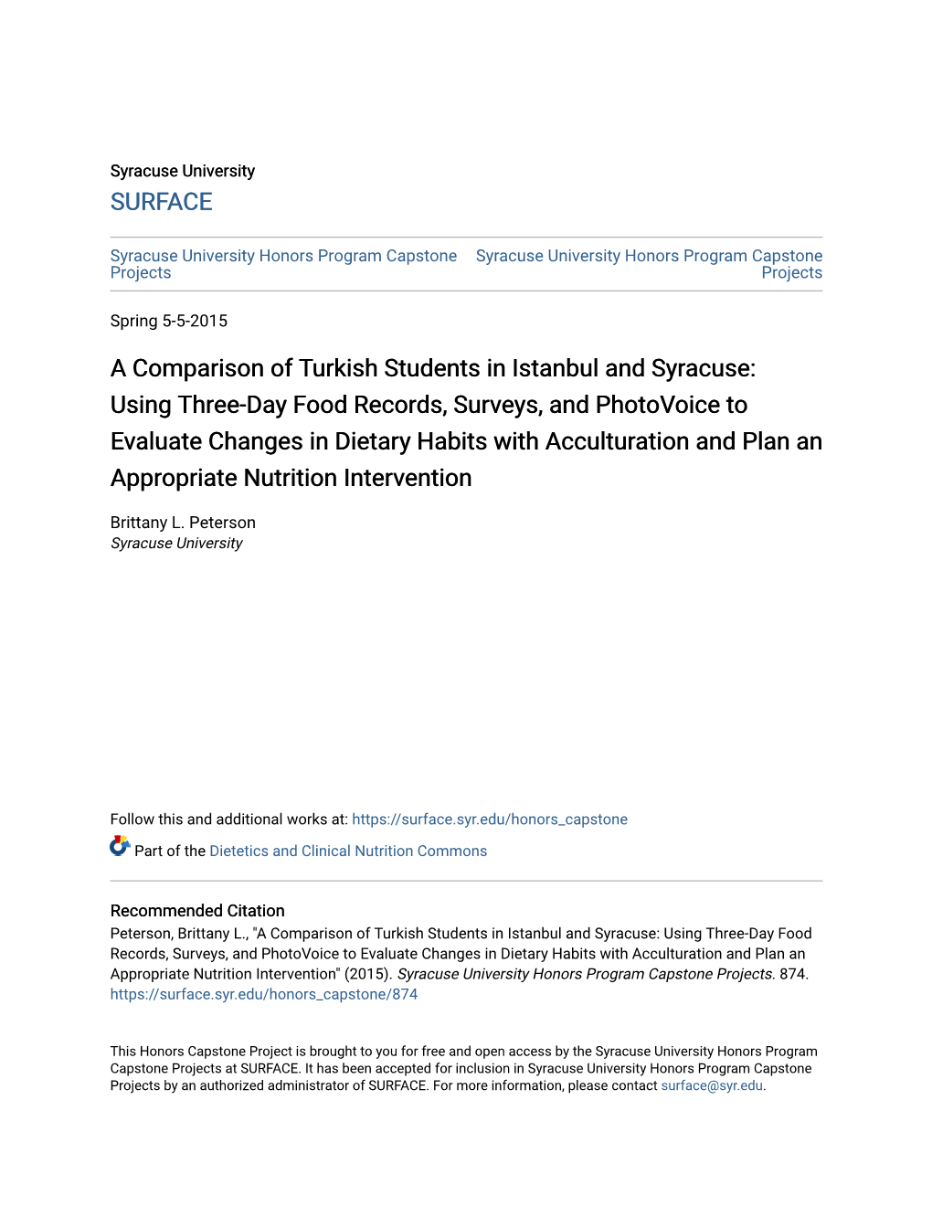 A Comparison of Turkish Students In