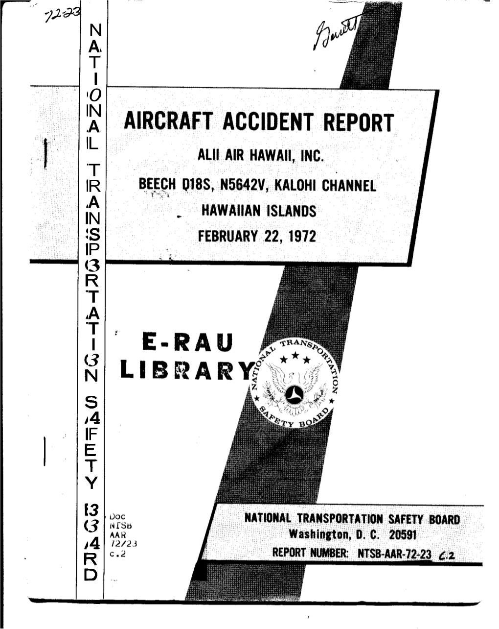 Ntsb-Aar-72-23 Technical Report Standard Title Page