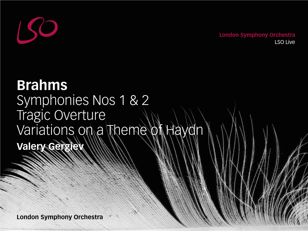 Brahms Symphonies Nos 1 & 2 Tragic Overture Variations on a Theme Of