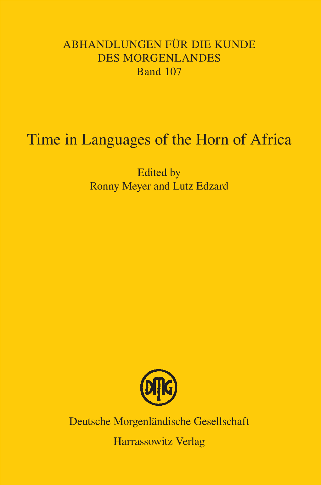 Time in Languages of the Horn of Africa