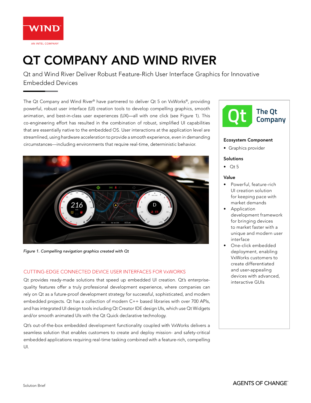 QT COMPANY and WIND RIVER Qt and Wind River Deliver Robust Feature-Rich User Interface Graphics for Innovative Embedded Devices