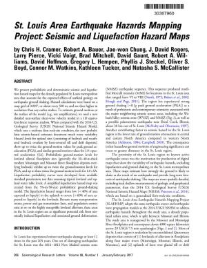 Area Earthquake Hazards Mapping Project: Seismic and Liquefaction Hazard Maps by Chris H