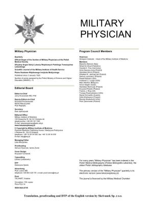 Military Physician Program Council Members