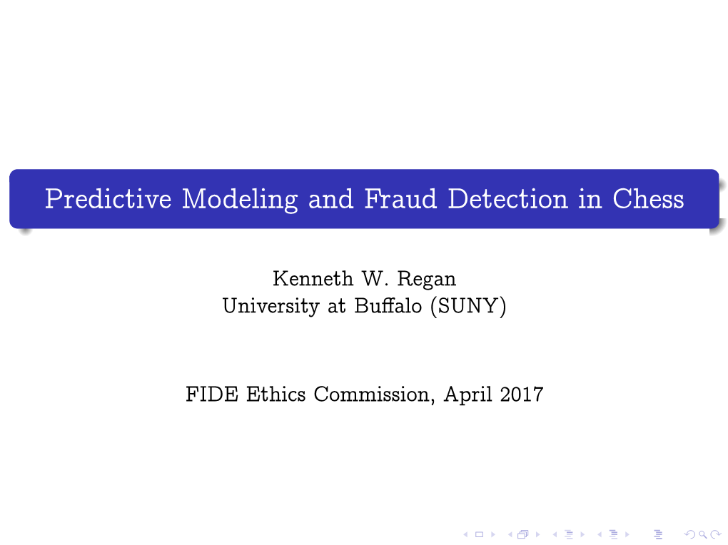 Predictive Modeling and Fraud Detection in Chess