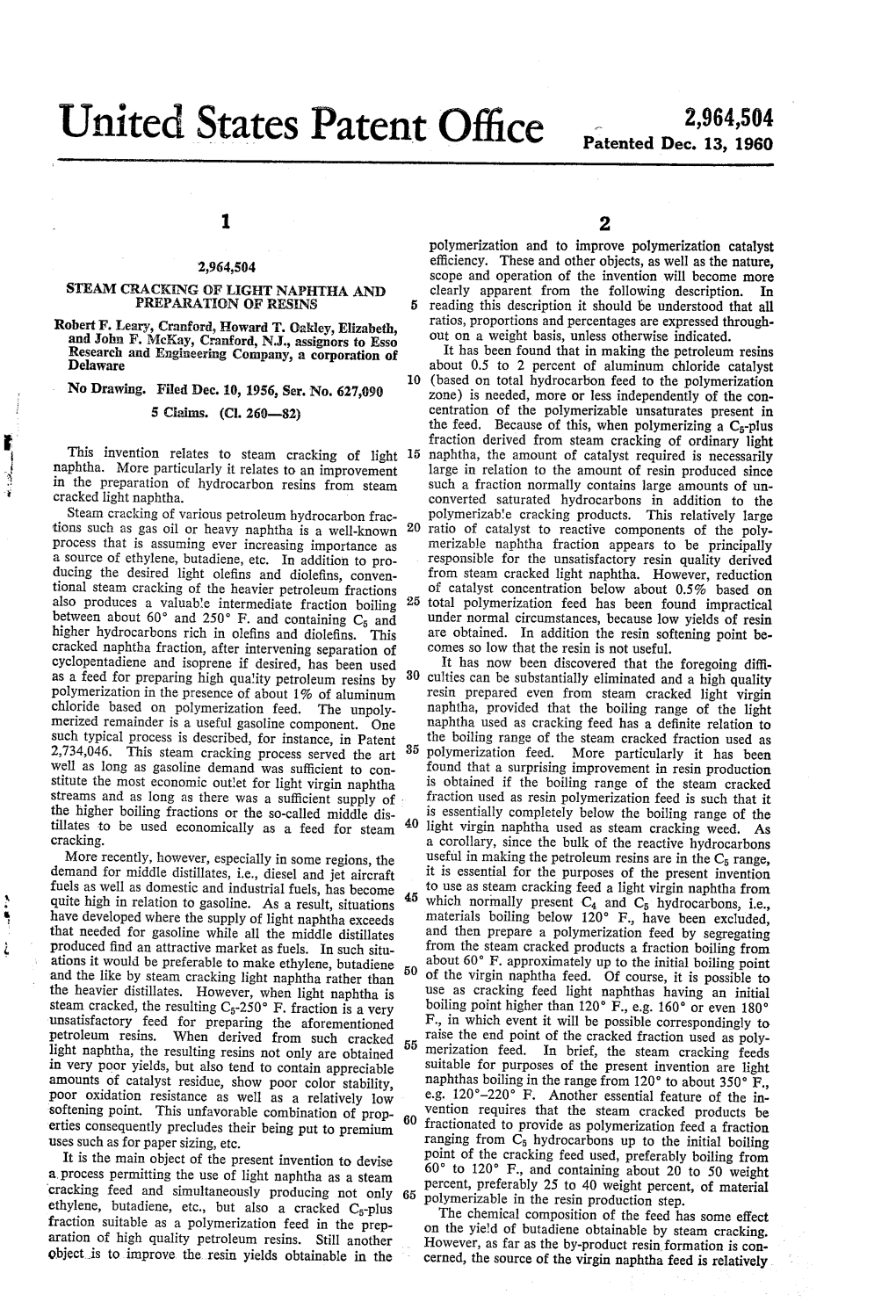 United States Patent Office Patented Dec